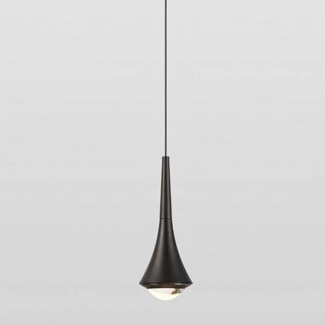 Osvet Pendant Light in black aluminum finish, featuring a minimalist design for modern indoor spaces.
