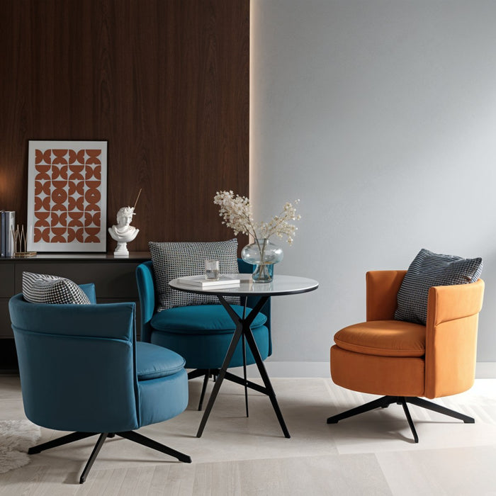 Otium Scandinavian Minimalist Accent Chair: With its minimalist silhouette and light wood legs, this accent chair embraces the simplicity and elegance of Scandinavian design, creating a serene and modern atmosphere in any room.