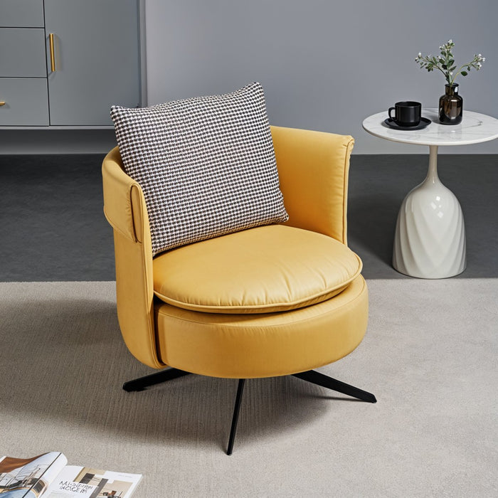 Otium Glamorous Gold Accent Chair: Adorned with metallic gold accents and sumptuous upholstery, this accent chair exudes glamour and opulence, making it a luxurious addition to any room.