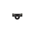 "Front view of a black drawer pull with an elegant, wavy design suitable for modern or transitional interiors."