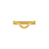 "A brass drawer pull with an elegant, wavy design suitable for modern or transitional interiors."