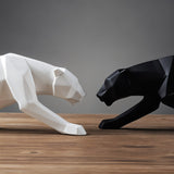 Escultura de pantera de 10"/17" - Mate