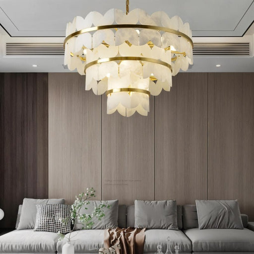 Patanga Alabaster Chandelier - Living Room Lighting