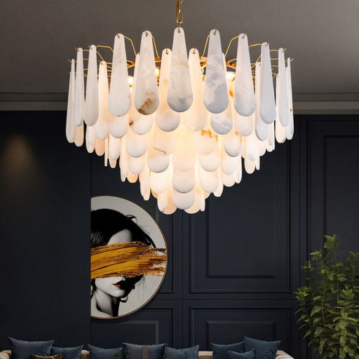 Patra Alabaster Chandelier - Living Room Lights