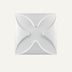 Pesni Wall Panel with smooth X-shaped 3D PVC design, suitable for modern wall panel installations in any room.