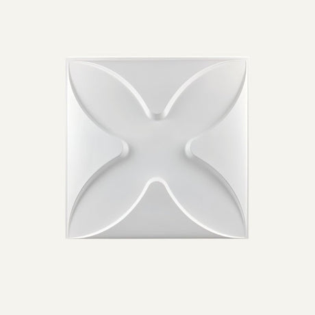 Pesni Wall Panel with smooth X-shaped 3D PVC design, suitable for modern wall panel installations in any room.