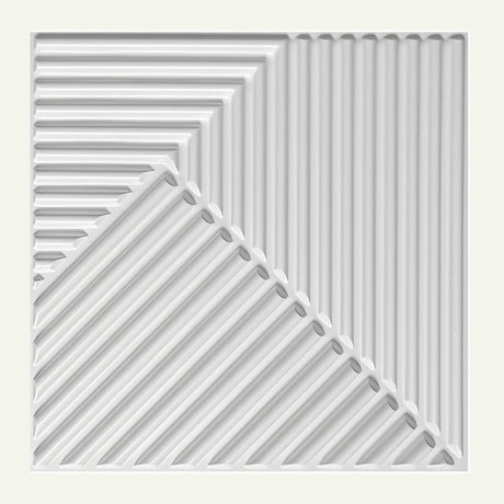 Close-up of Pesni Wall Panel featuring diagonal striped PVC texture, perfect for stylish wall panel applications and interior decor.