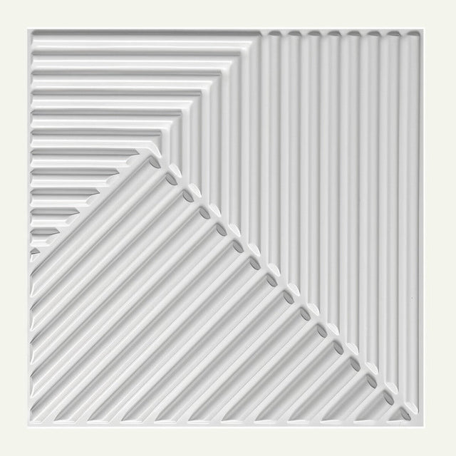 Close-up of Pesni Wall Panel featuring diagonal striped PVC texture, perfect for stylish wall panel applications and interior decor.