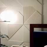 Pesni Wall Panel installed in modern interior with geometric PVC design, ideal for decorative wall upgrades and on sale now.