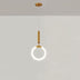 Phoebus Pendant Light in a gold finish with a circular white illuminated shade, set against a plain white background.