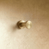 Square metal connector with side tabs, brushed nickel finish, front view on white background.