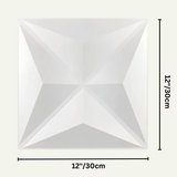 Plasta Wall Panel measuring 12x12 inches (30x30 cm), featuring a 3D diamond pattern for stylish wall decor in home or office spaces.