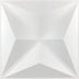 Plasta Wall Panel with geometric 3D diamond design in white PVC, ideal for modern interior wall decoration and easy installation.
