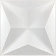 Plasta Wall Panel with geometric 3D diamond design in white PVC, ideal for modern interior wall decoration and easy installation.