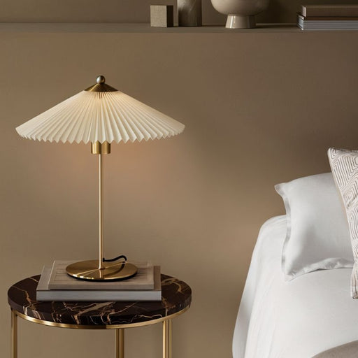 Plisse Table Lamp - Japanese Style Bedroom Lighting Fixture