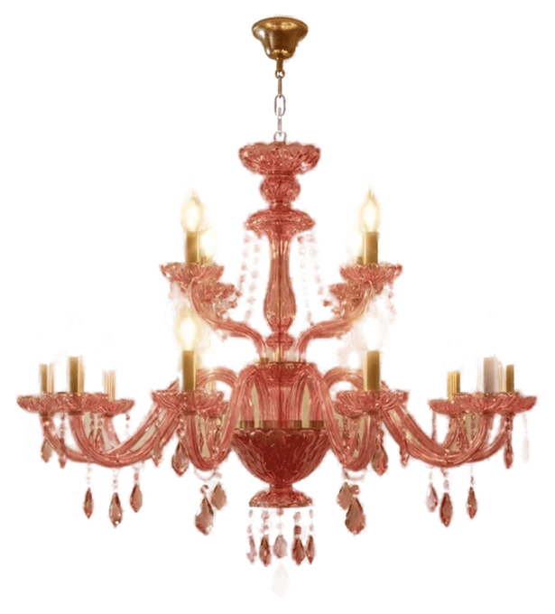 Brigitte Chandelier Pink cutout