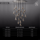 Pulcher Glass Tears Chandelier - Residence Supply