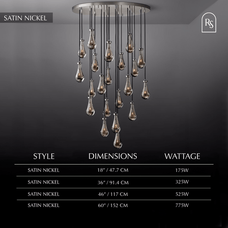 Pulcher Glass Tears Chandelier - Residence Supply