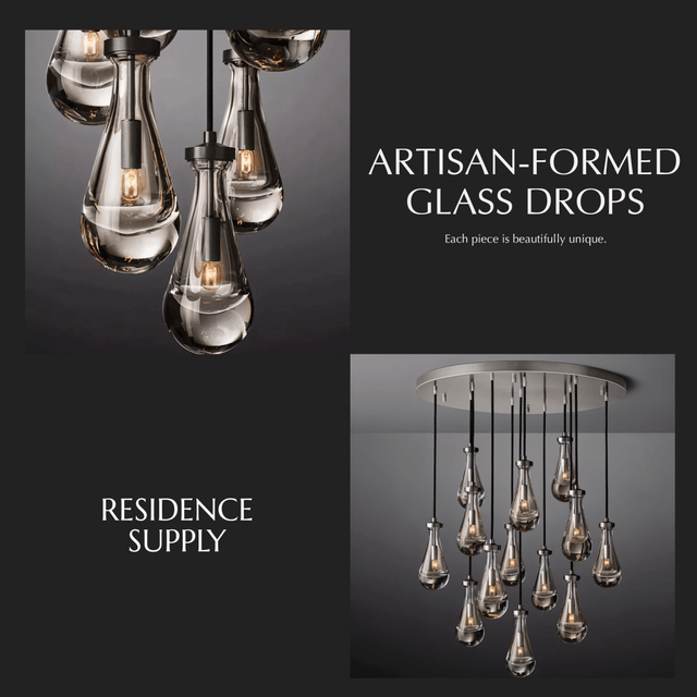 Pulcher Glass Tears Chandelier - Residence Supply