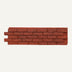 Rectangular red brick wall panel with a uniform tile pattern, placed against a plain white background.