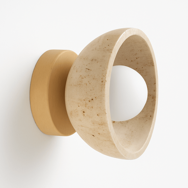 Pulkit Travertine Wall Lamp - Residence Supply