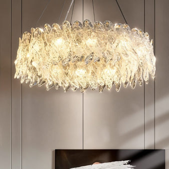 Rafahia Glass Crystal Chandelier - Bedroom Lighting