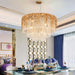 Ratna Round Crystal Chandelier - Dining Room Light Fixtures