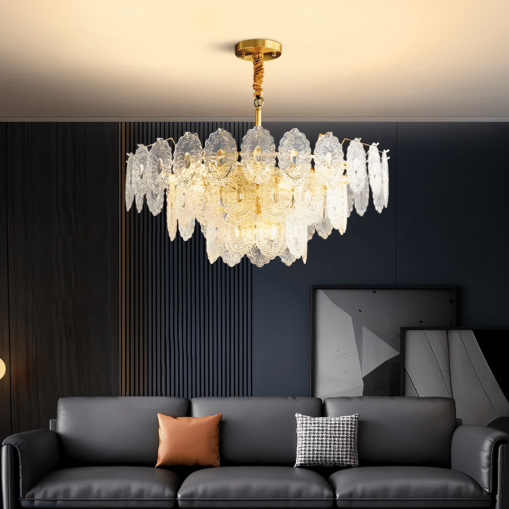 Ravix Chandelier – Copper & Glass Light Fixture – Residence Supply