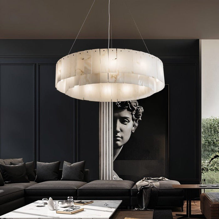 Regalis Alabaster Chandelier - Living Room Lights