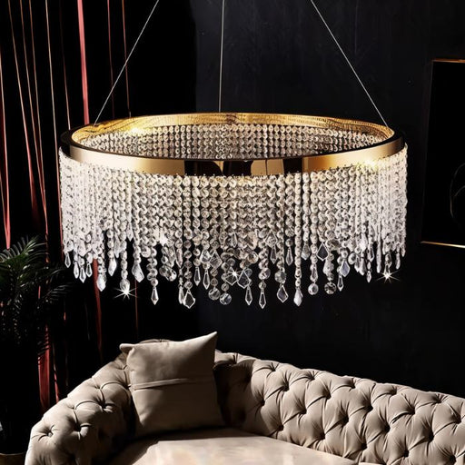 Rexana Crystal Round Chandelier - Living Room Lighting