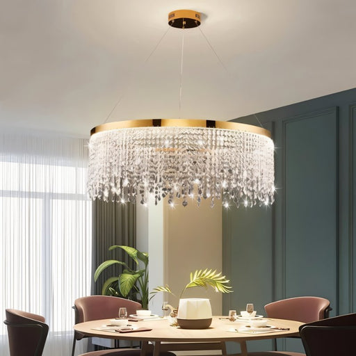 Rexana Crystal Round Chandelier - Dining Room Lighting