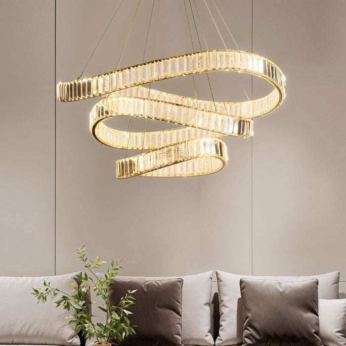 Ringan Chandelier - Crystal Lighting Fixture for Living Room