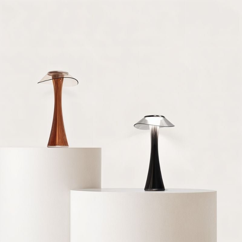 Lámpara de mesa ondulada