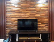 Ronus Decorative Panel - Modern, Acoustic-Enhancing Design featured as a wooden accent wall behind a TV unit in a cozy living space.