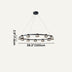 Black and brass multi-tier ring chandelier with twelve dome lights, 100cm diameter, suspended against white background.