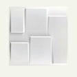 White Rusan PVC Wall Panel featuring a 3D geometric pattern, perfect for easy and stylish DIY home wall upgrades.