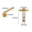 Sabaat Handle and Lock with detailed measurements, highlighting dimensions for accurate interior door fitting.