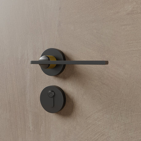 Sabaat Handle and Lock in matte black finish, designed for contemporary interiors with a clean, streamlined look.