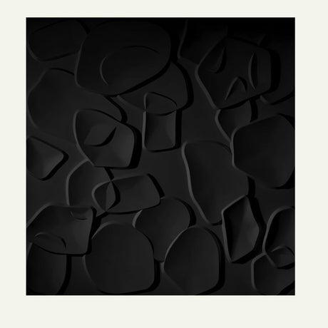 Black Sabit PVC Wall Panel with 3D abstract design, offering a bold, waterproof, and easy-to-install wall decor solution.