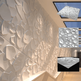 Close-up of Sabit PVC Wall Panels with abstract 3D patterns, highlighting texture and design options for stylish, easy-install wall decor.