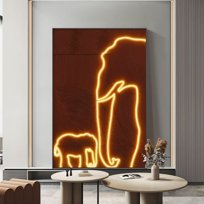 Safari Flare Illuminated Art - Modern Lighting for Living Room