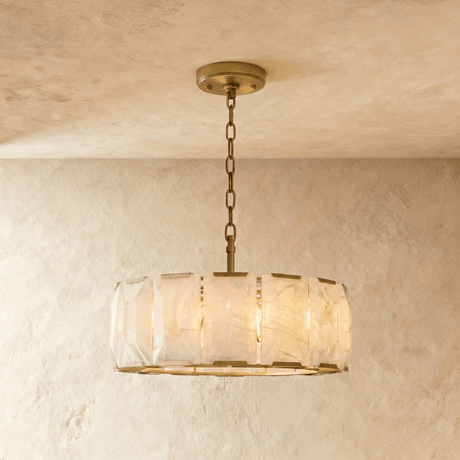 Sakhra Round Alabaster Chandelier - Residence Supply