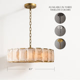Sakhra Round Alabaster Chandelier - Residence Supply