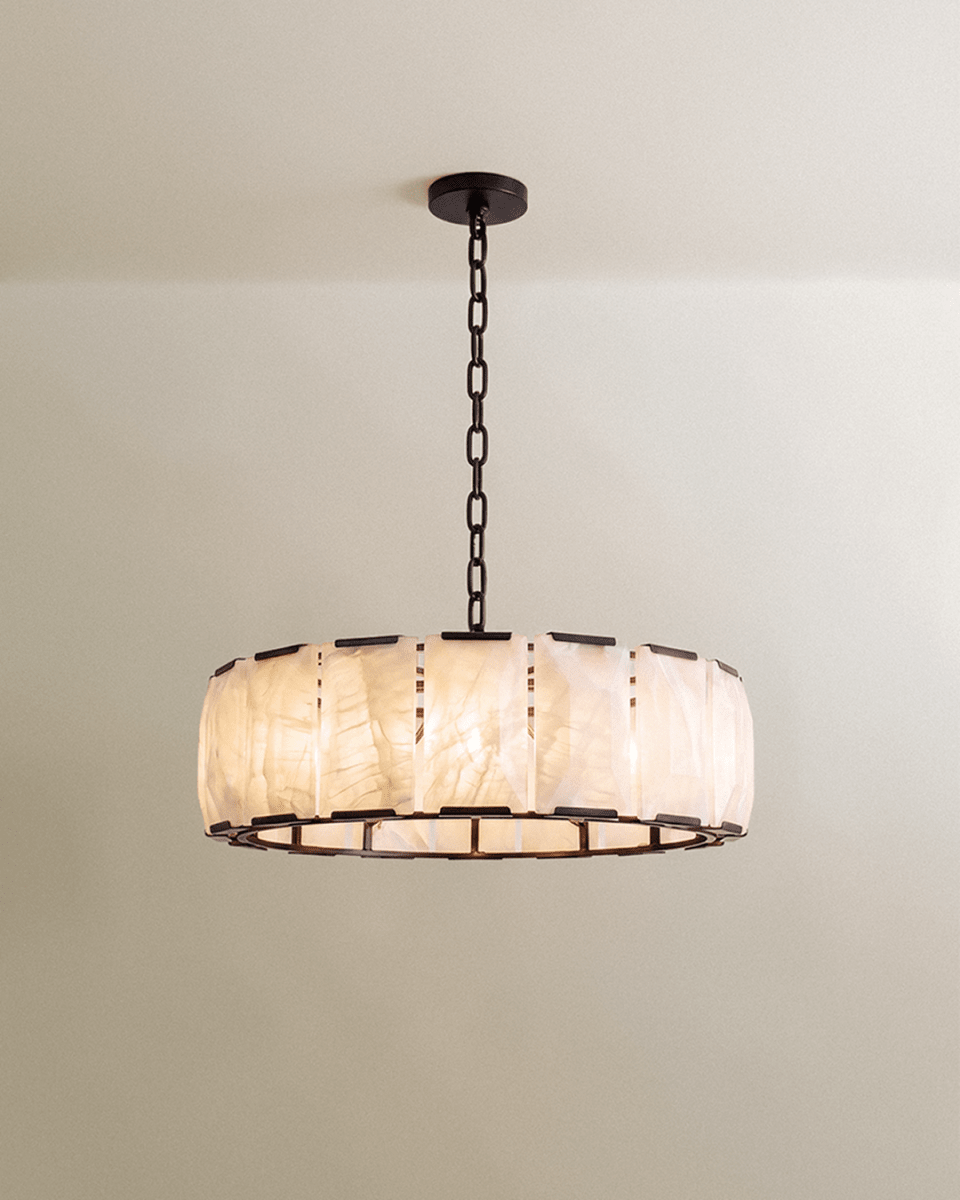 Sakhra Round Alabaster Chandelier - Residence Supply