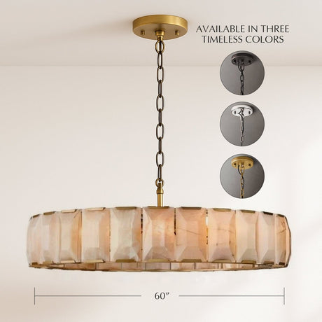 Sakhra Round Alabaster Chandelier - Residence Supply