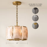 Sakhra Round Alabaster Chandelier - Residence Supply