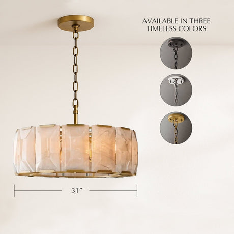 Sakhra Round Alabaster Chandelier - Residence Supply