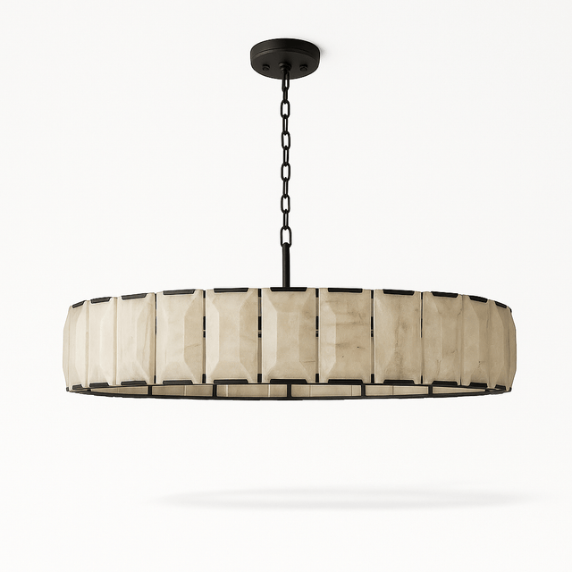 Sakhra Round Alabaster Chandelier - Residence Supply