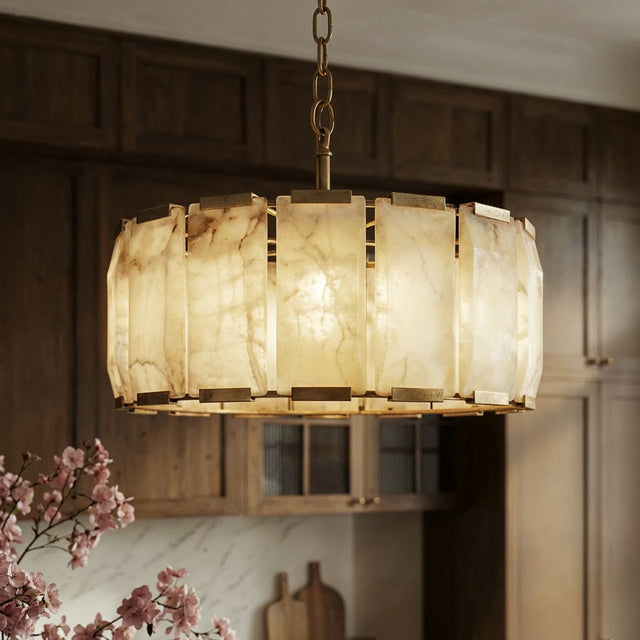 Sakhra Round Alabaster Chandelier - Residence Supply