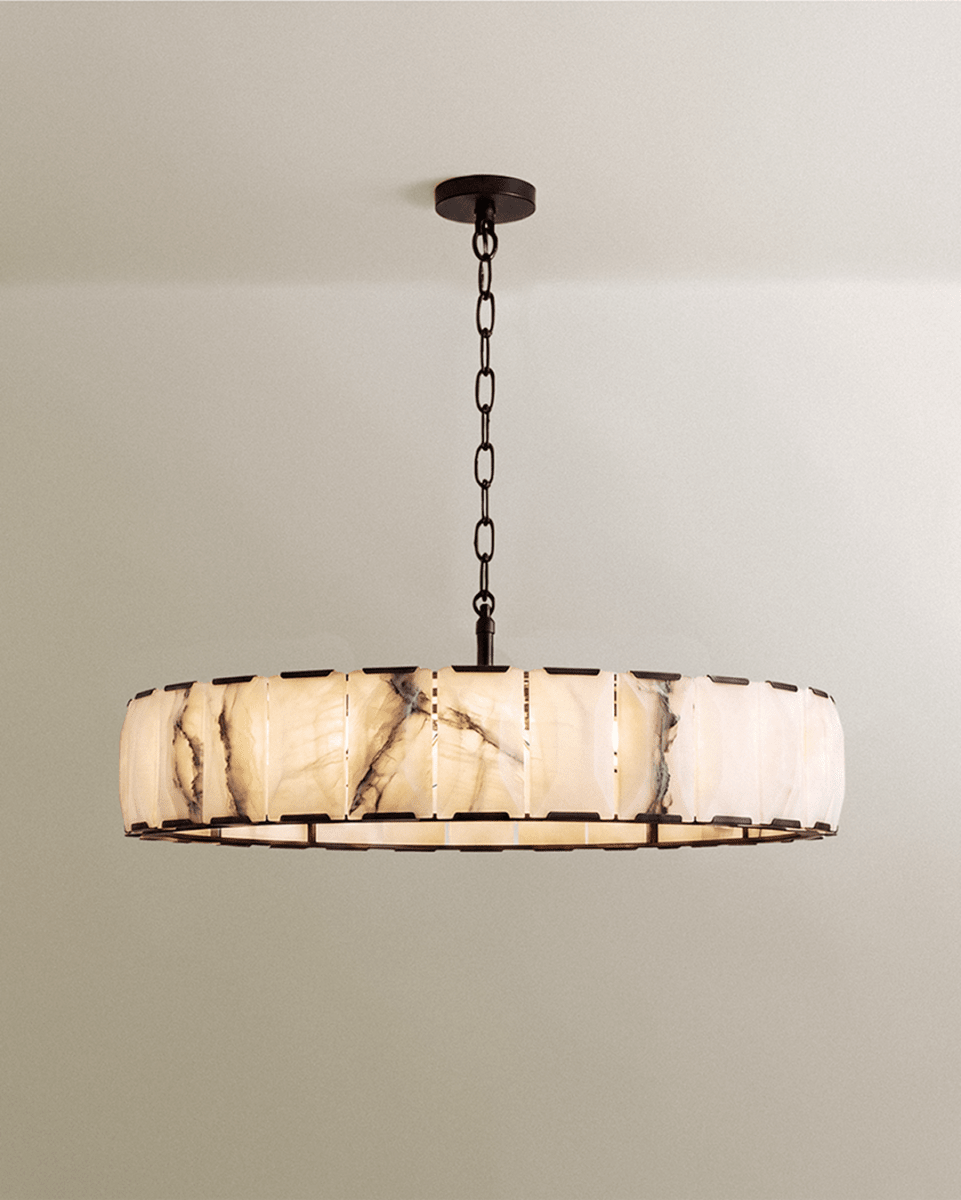 Sakhra Round Alabaster Chandelier - Residence Supply